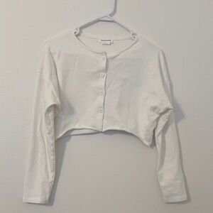 Lovers + Friends Cream Cropped Cardigan